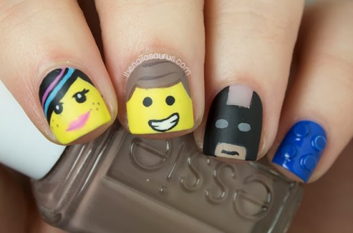 LEGO Movie nail art